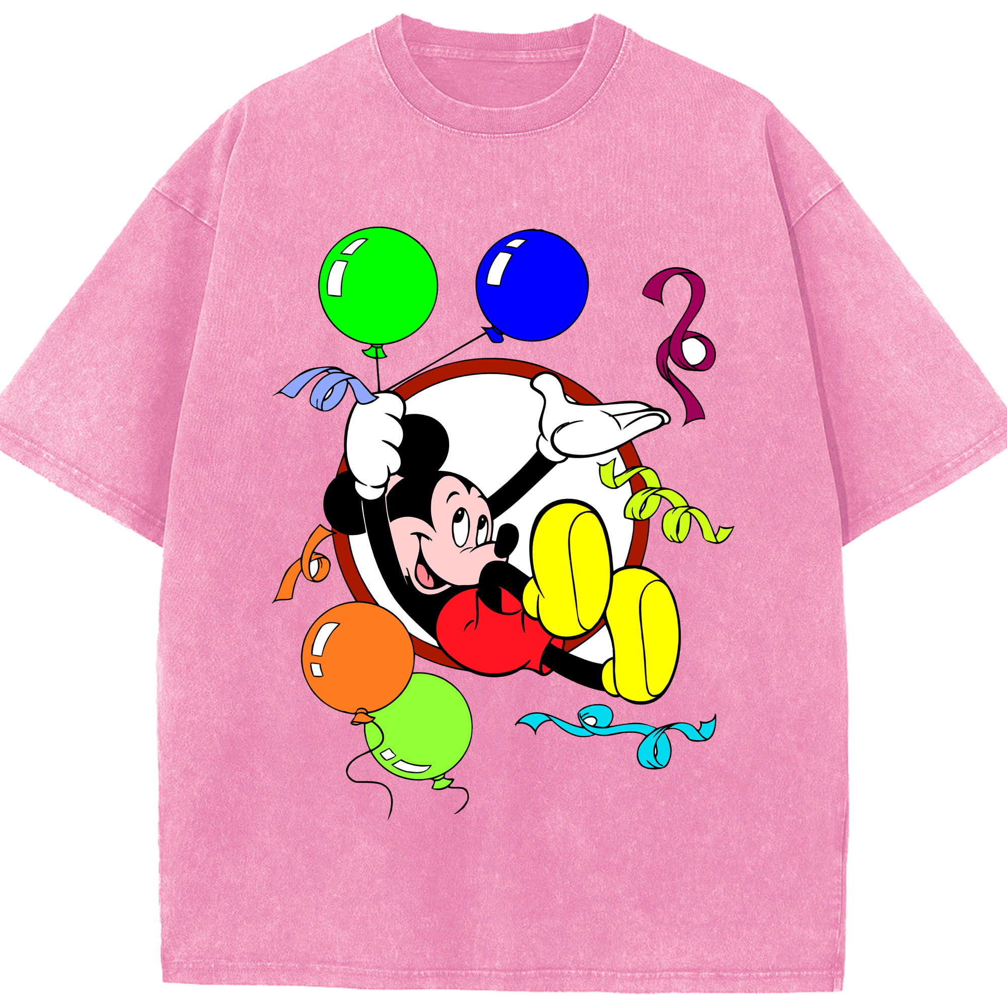 （画像用） ミッキーマウス Mickey Mouse 綿100% ヴィンテージ風 半袖Tシャツ（フロントプリント）